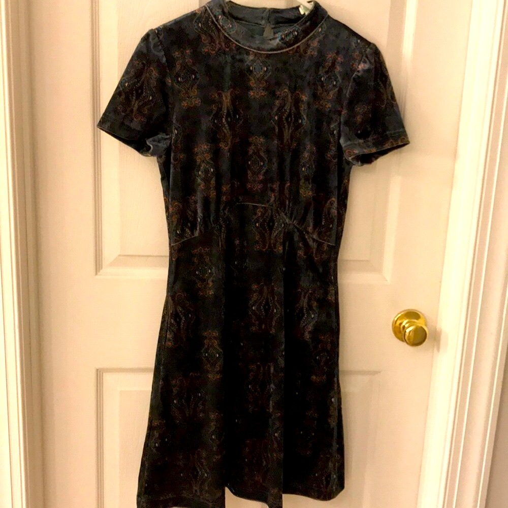Jade velvet dress